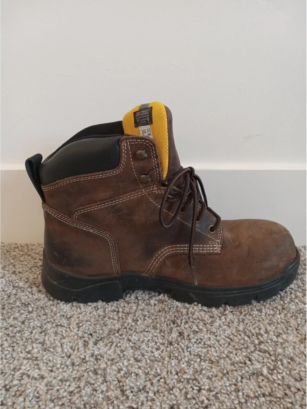 Carolina Circuit 6 Waterproof Composite Toe Boots Mens Size 10 D Brown Leather